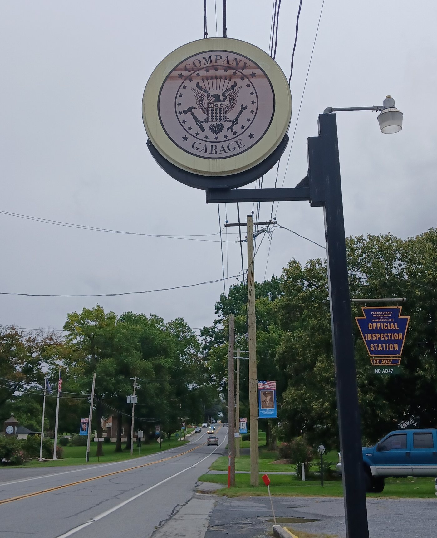 Company Garage sign on West Main Street in Salunga